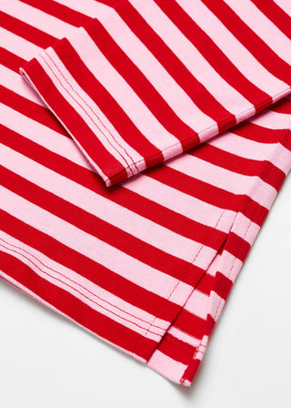 Camiseta Manga Larga Estampado de Rayas