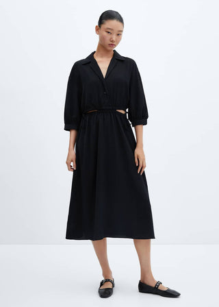Vestido Midi con Cintura Elástica