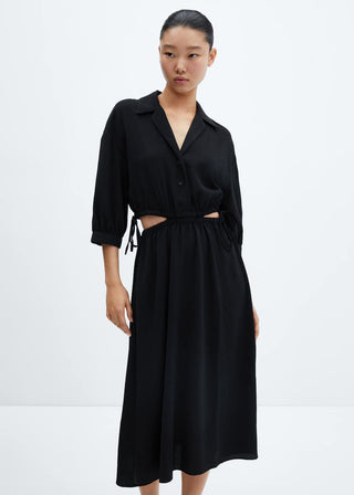 Vestido Midi con Cintura Elástica