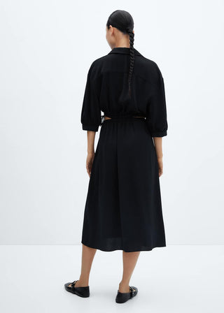 Vestido Midi con Cintura Elástica