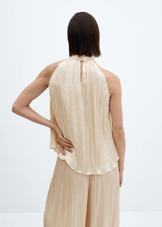 Blusa Satinada Cuello Halter