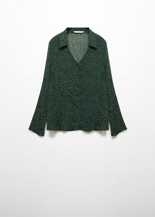 Camisa Manga Larga con Estampado Animal Print