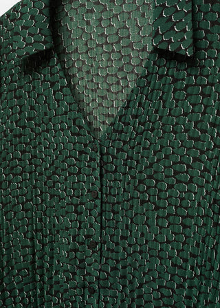 Camisa Manga Larga con Estampado Animal Print