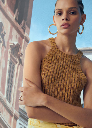 Blusa Cuello Halter de Punto