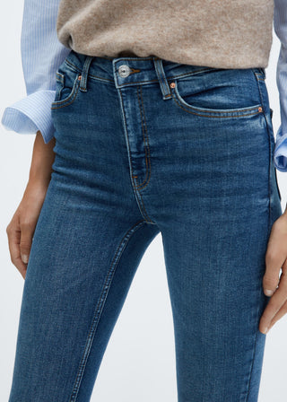 Jeans Skinny Talle Alto con Bolsillos