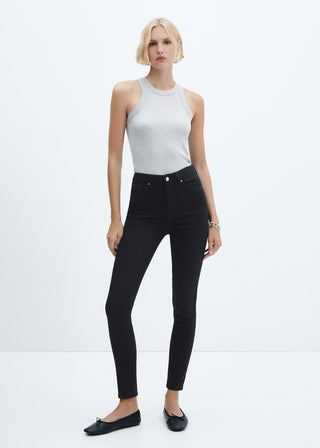Jeans Skinny Talle Alto con Bolsillos