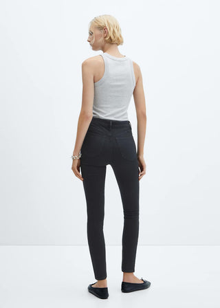 Jeans Skinny Talle Alto con Bolsillos