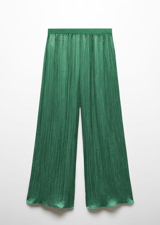 Pantalón Satinado con Cintura Elástica