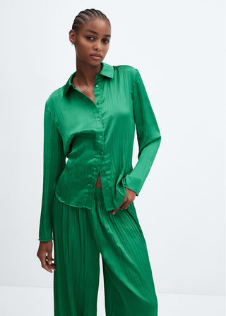 Pantalón Satinado con Cintura Elástica
