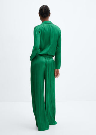 Pantalón Satinado con Cintura Elástica
