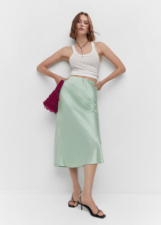 Satin Slip with Elastic Waist