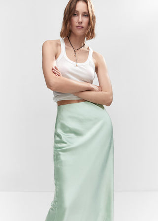 Satin Slip with Elastic Waist