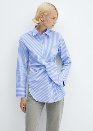 Camisa Manga Larga Estampado de Rayas