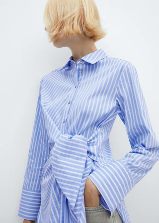 Camisa Manga Larga Estampado de Rayas