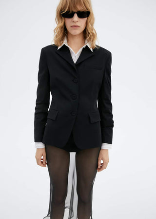 Blazer Recto con Detalle de Bolsillos