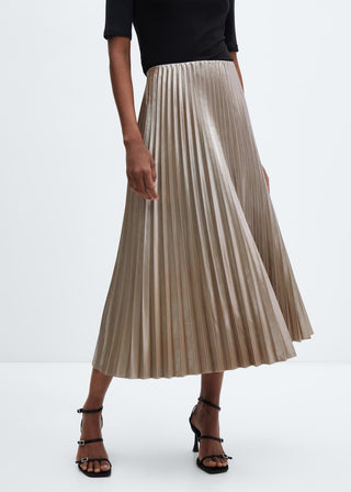 Enagua Midi con Acabado Metalizado