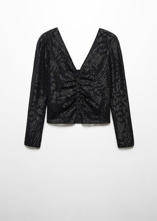 Blusa Manga Larga de Jacquard