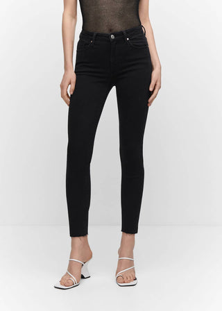 Jeans Skinny Crop Negro