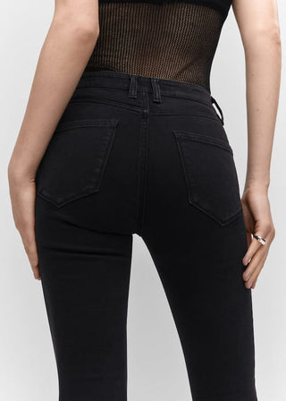 Jeans Skinny Crop Negro