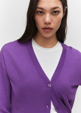 Sudadera Punto Fino Morado