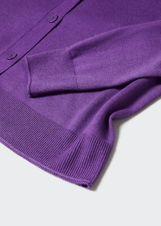 Sudadera Punto Fino Morado