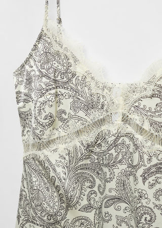 Paisley Print Lace Cami Dress