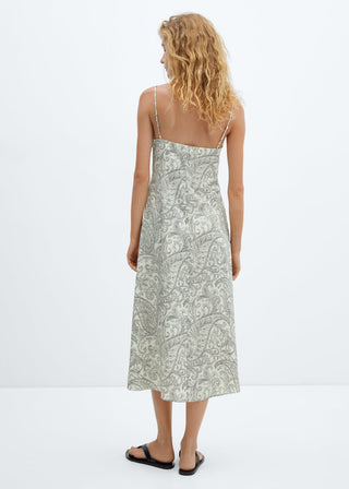 Paisley Print Lace Cami Dress