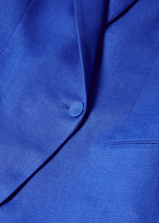 Blazer Recto con Solapas de Lino