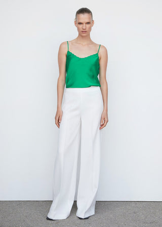 Blusa Satinada con Tirantes Ajustables