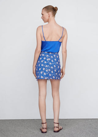 Blusa Satinada con Tirantes Ajustables