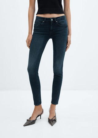 Jeans Skinny Push Up, Azul Oscuro