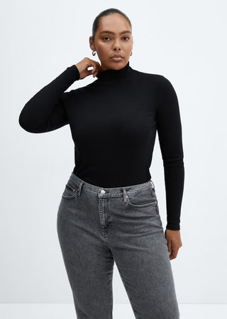 Camiseta Manga Larga con Cuello Alto