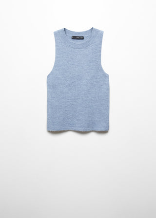 Blusa Cuello Halter con Lana