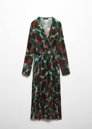 Vestido Manga Larga con Estampado