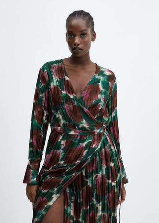Vestido Manga Larga con Estampado