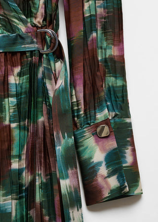 Vestido Manga Larga con Estampado