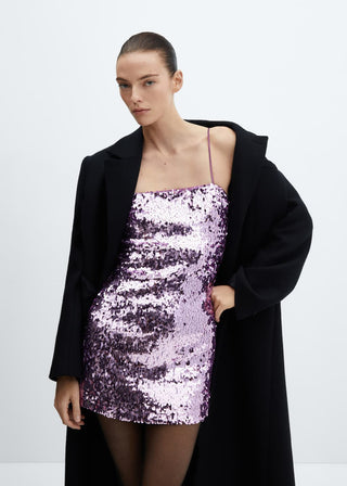 Vestido de Tirantes con Lentejuelas
