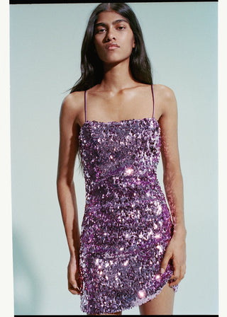 Vestido de Tirantes con Lentejuelas
