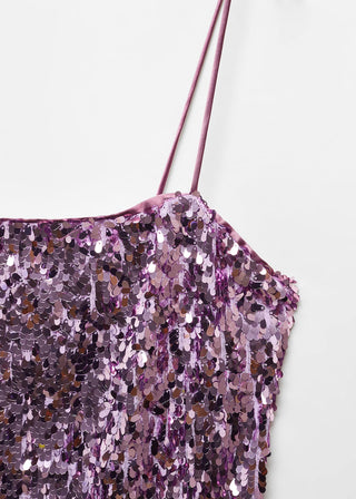 Vestido de Tirantes con Lentejuelas