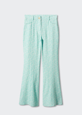 Pantalón Ancho con Estampado Floral