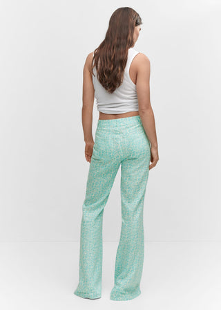 Pantalón Ancho con Estampado Floral