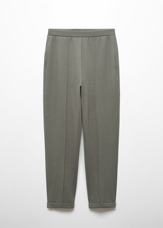 Pantalón Talle Medio con Costuras Decorativas