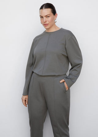 Pantalón Talle Medio con Costuras Decorativas