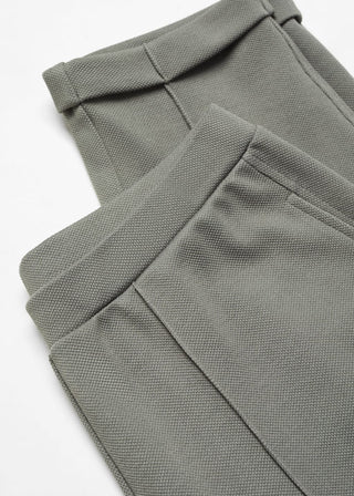 Pantalón Talle Medio con Costuras Decorativas