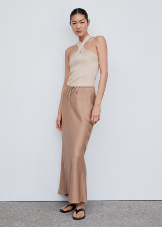 Blusa de Punto con Cuello Halter