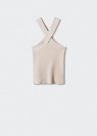 Blusa de Punto con Cuello Halter