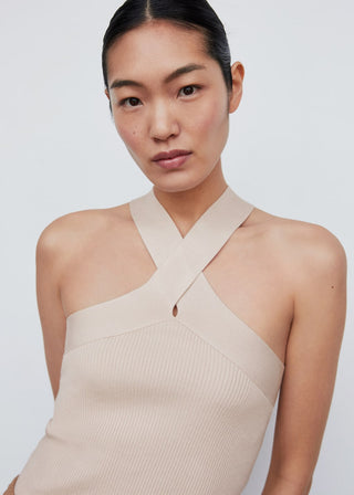 Blusa de Punto con Cuello Halter