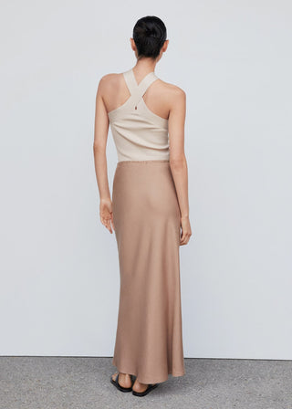 Blusa de Punto con Cuello Halter