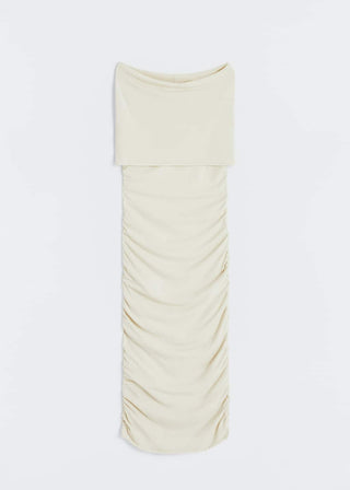 Vestido Entallado con Hombros Descubiertos