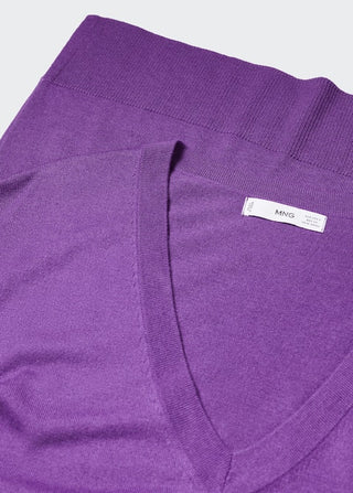 Sudadera Cuello Pico con Aberturas, Morado